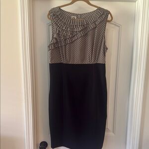 Anne Klein Black and White Asymmetrical Dress